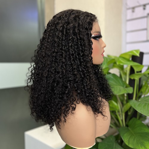 5x5 Glueless Double Drawn Pissy Curl Transparent Lace Closure Wig | Human Hair Wig | Lace Front